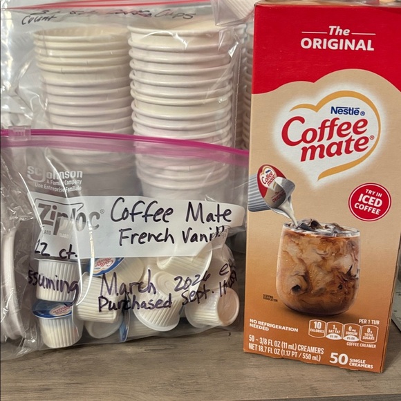 WEDDING RECEPTION COFFEE LEFTOVERS Gordon Food Service Cups Set Coffee Mate - Picture 9 of 12